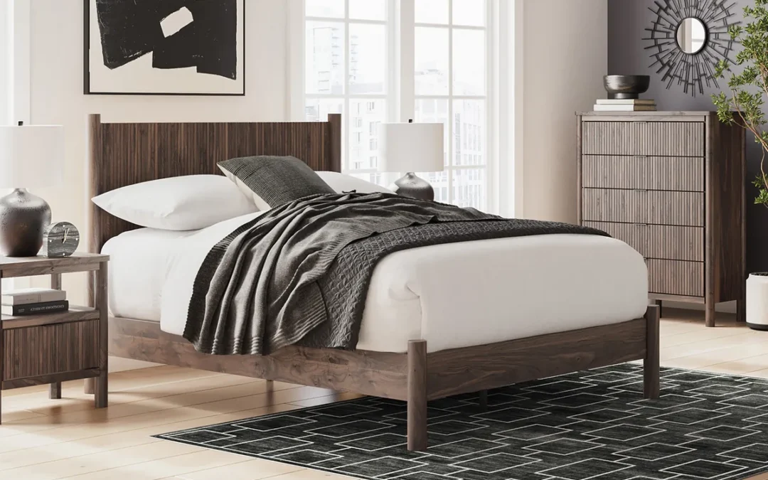 Cadmori Bed Frame with Fluted or Upholstered Headboard – Queen