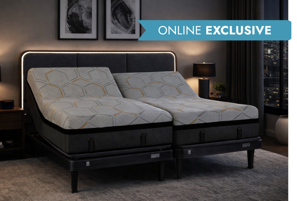 9e7ccfc382e51f409eb54118c7eda3d3b3eb045d ErgoSportive Smart Bed wellness bundle with mattress and pillows