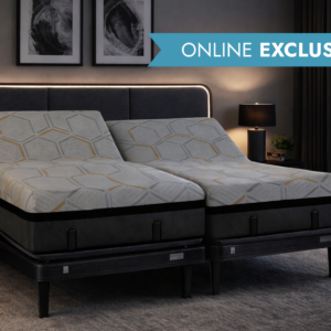 ErgoSportive Smart Bed wellness bundle with mattress and pillows