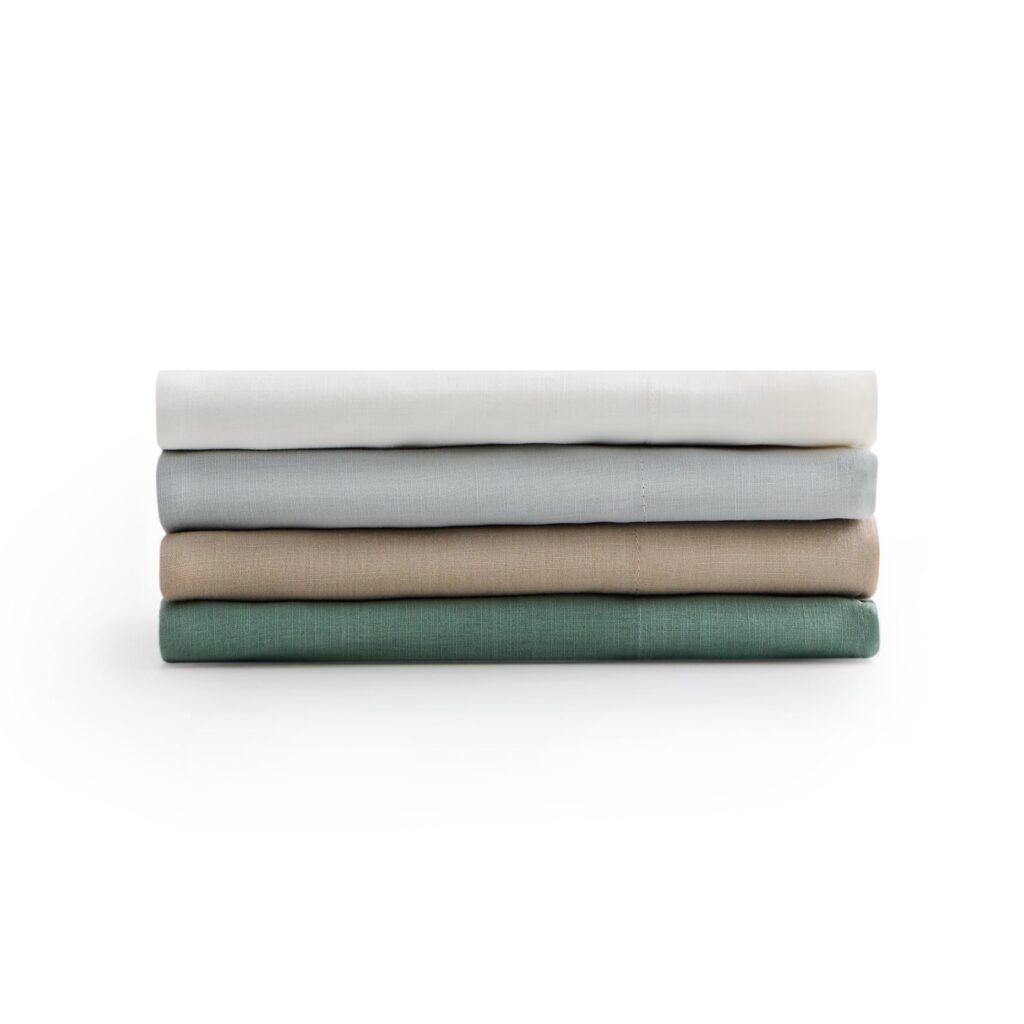 Malouf Linen-Weave Cotton Sheet Set color assortment