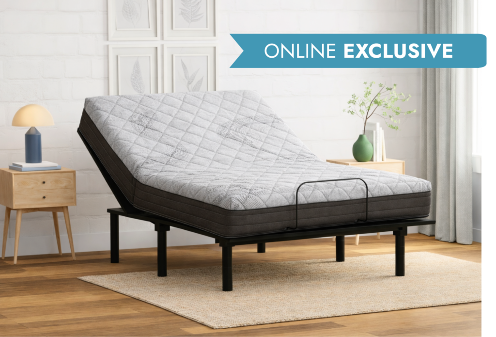 9e7ccfc382e51f409eb54118c7eda3d3b3eb045d RIO 1.0 adjustable base, ErgoEssentials mattress, and copper-infused pillow bundle